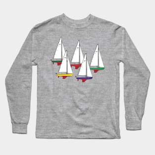 Harbor 20 Sailboats Racing Long Sleeve T-Shirt